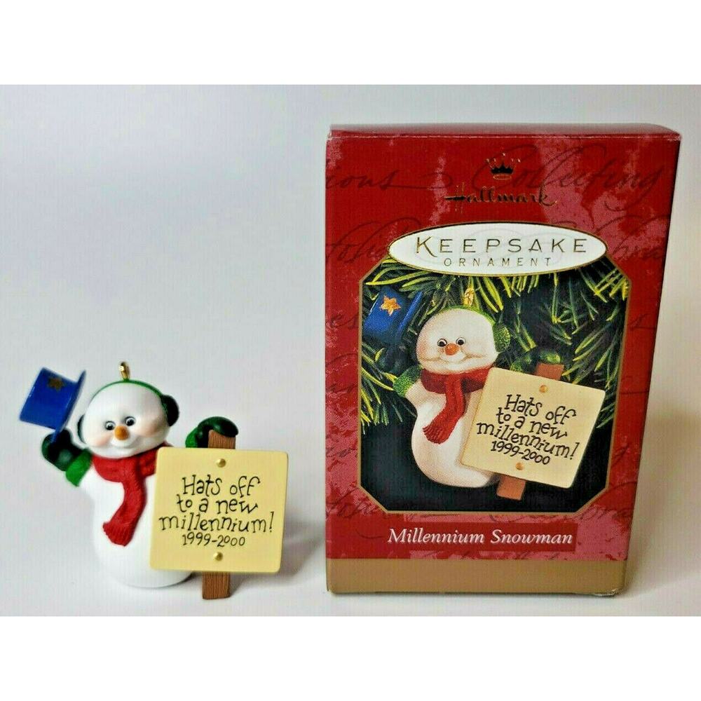 2000 Hallmark Ornament Millennium Snowman 2000-2001 Ed Seale U119 8059